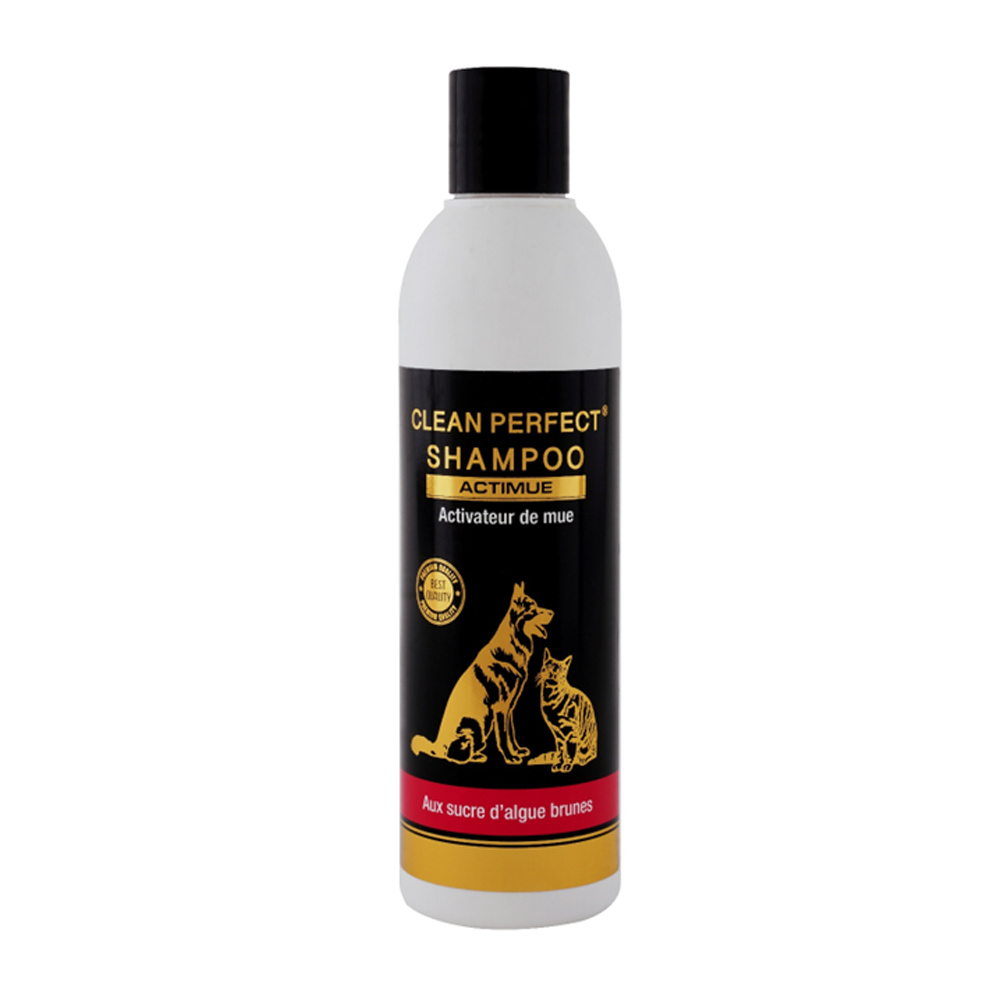 CLEAN PERFECT® SHAMPOO ACTIMUE – Shampoing Activateur de Mue pour Chiens et Chats