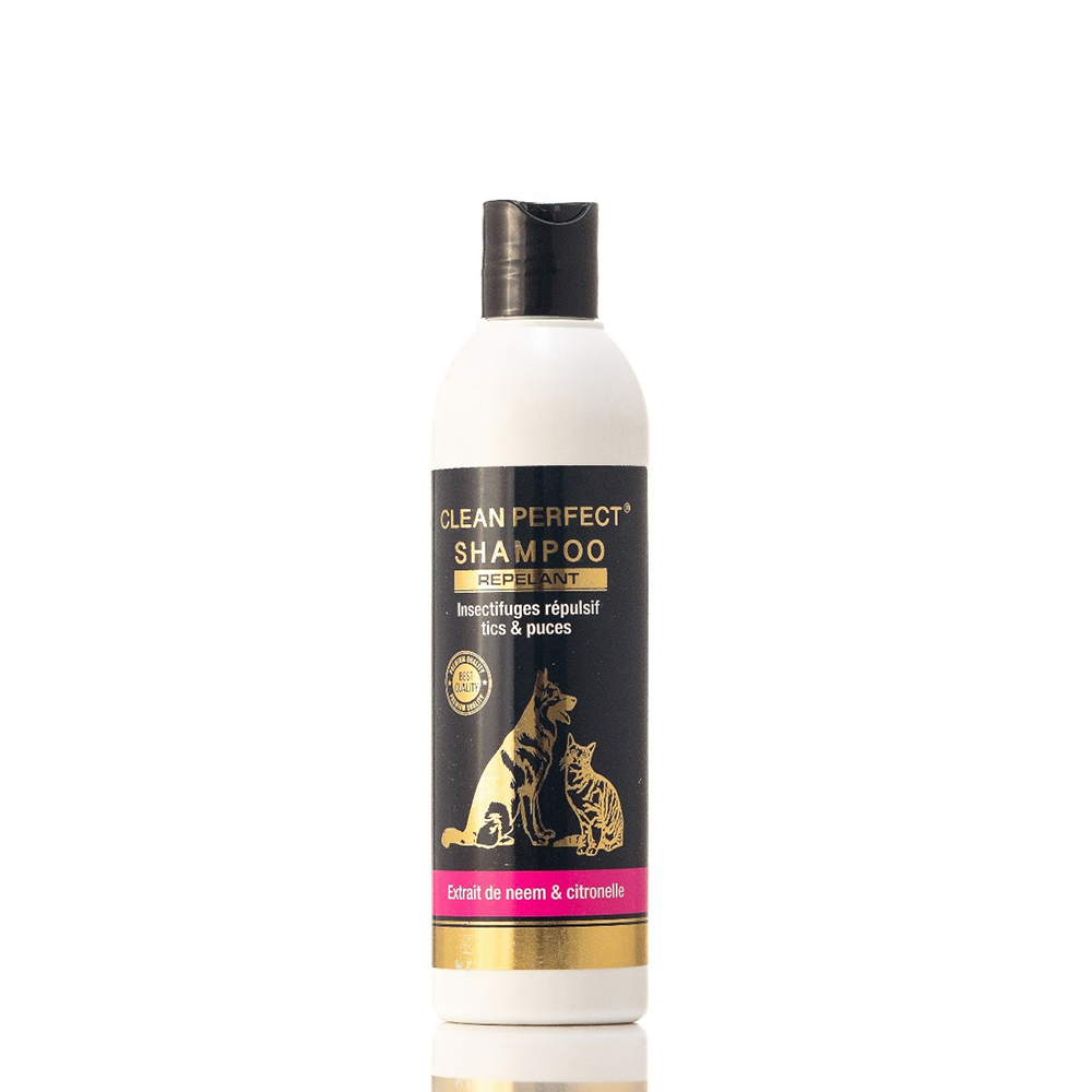 CLEAN PERFECT® SHAMPOO REPELANT – Shampooing Répulsif Naturel Anti-Tiques & Anti-Puces