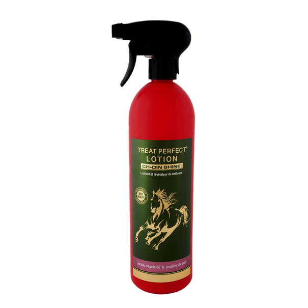 TREAT PERFECT® LOTION CH-DIN SHINE – Lotion Lustrante et Révélatrice de Brillance pour Chevaux
