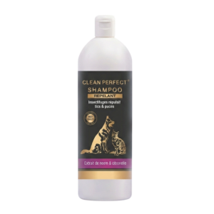 CLEAN PERFECT® SHAMPOO REPELANT – Shampooing Répulsif Anti-Puces et Anti-Tiques pour Chiens et Chats